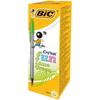 Stylo Bille - BIC - Cristal Fun - Pointe Large 1,6 Mm - Encre Verte - Boîte De 20