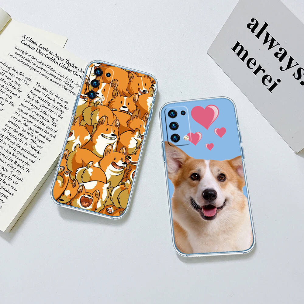 Cute Corgi dog Case for Motorola G10 G20 G04 E30 E40 E22 E20 E13 E15 G22 G23 G05 G75 G35 G55 E22S E7 G6 G7 G8 G9 Plus Power Play
