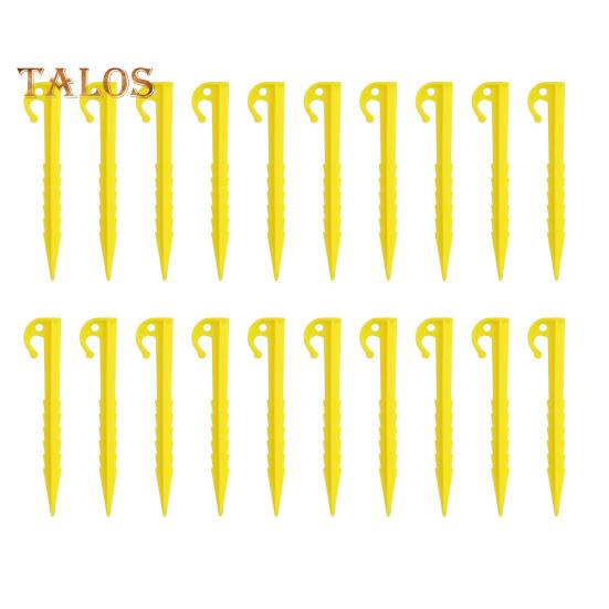 

20 шт. 14,5 см колышек для палатки для кемпинга, прочный, для кемпинга, сада, двора, праздника, надувной, декоративный, колышек, навес, ветрозащитный, для земли, колышек для палатки B жёлтый