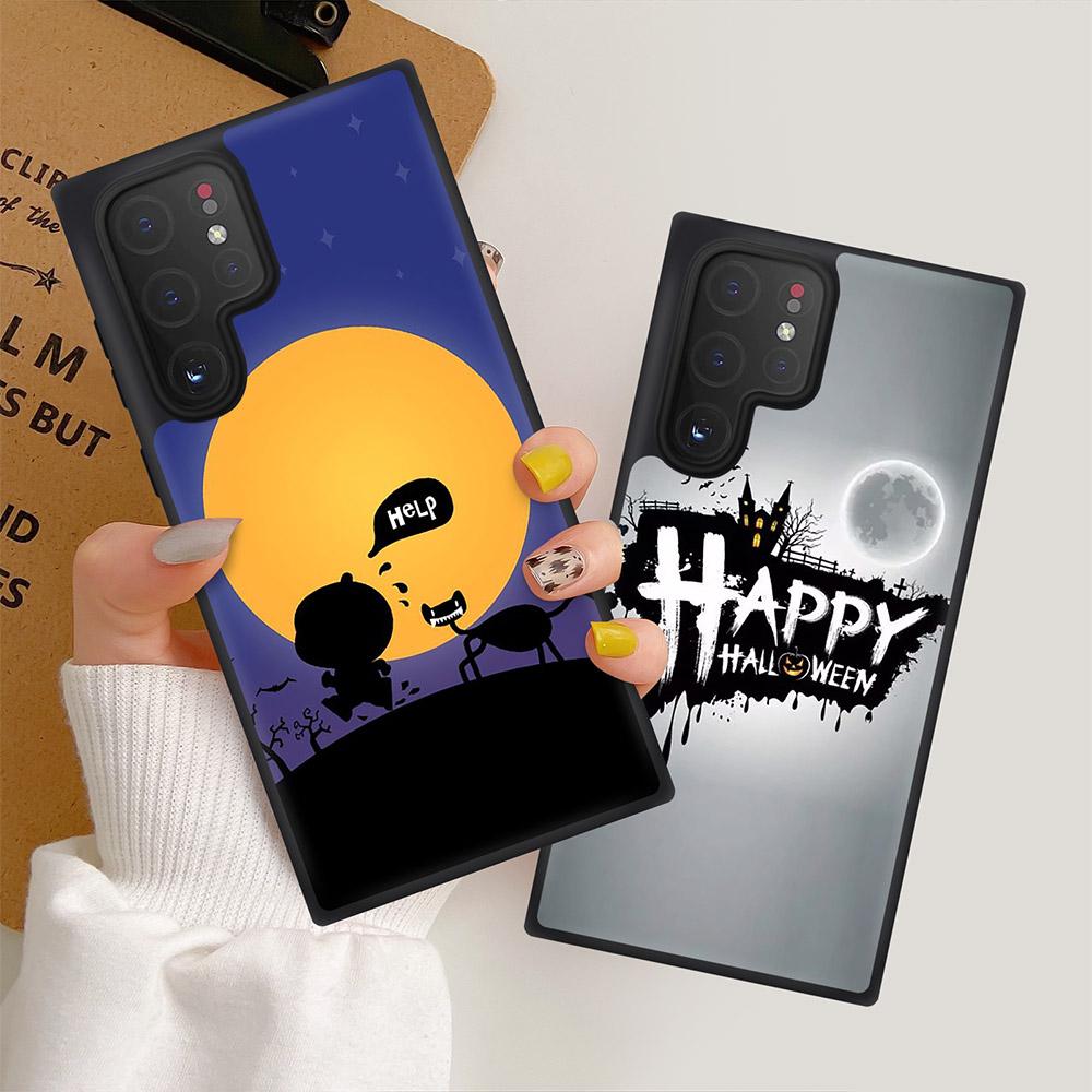 Happy Halloween-Hülle für Samsung Galaxy S10 S20 S21 S22 Fe Plus Ultra Note 10 Lite A10 A20 A30 A52 A71 A72 Rückseite Softcover Coque