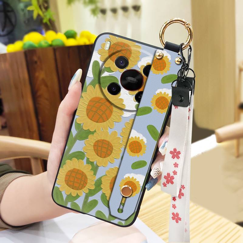 Lanyard Dirt-resistant Phone Case For ZTE Blade V70 Max/Nubia V70 Max Phone Holder Wrist Strap Fashion Design Wristband
