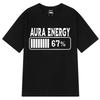 Aura Energie Bei 67 Lustiges Sechs Sieben Meme T-Shirt Herren Damen Mode Lässige T-Shirts Kurzärmelig Harajuku Lässig Hip-hop T-Shirts