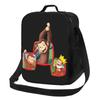 Neugieriger George Manga Isolierte Lunchtaschen für Frauen Wiederverwendbare Kühltasche Thermische Lebensmittel Bento Box Outdoor Camping Reisen