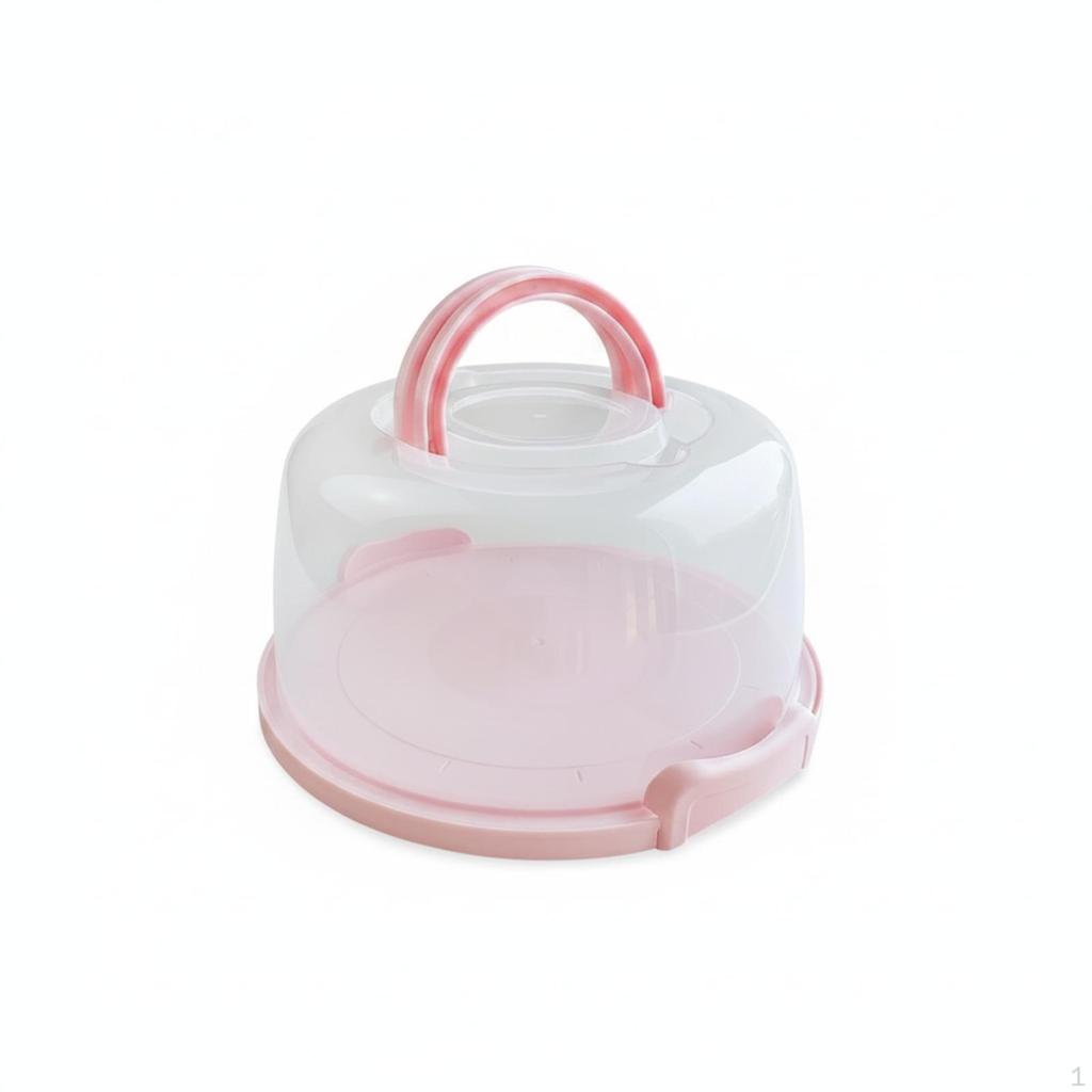 Cake Carrier with Dome Transparent Handle Clear for Home Cooks, Parties,