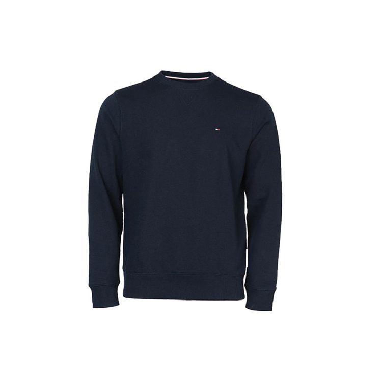 Tommy Hilfiger Classic Solid Color Crew Neck Pullover Long Sleeve Sweatshirt Men sweatshirt Navy-Blue 78E6675-079
