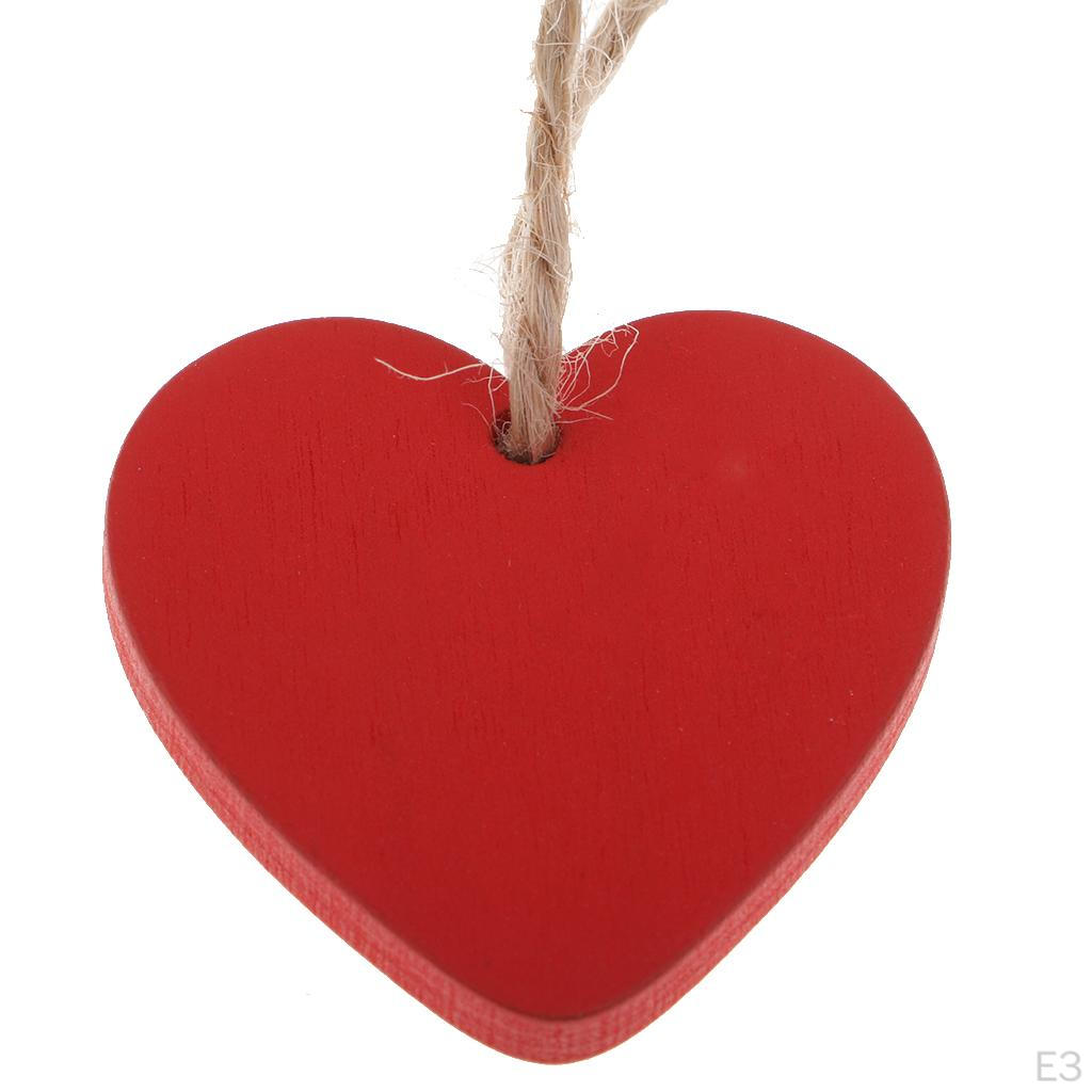 10 Pieces Colorful Wooden Embellishment Scrapbook Craft DIY Hanging Tags Gifts