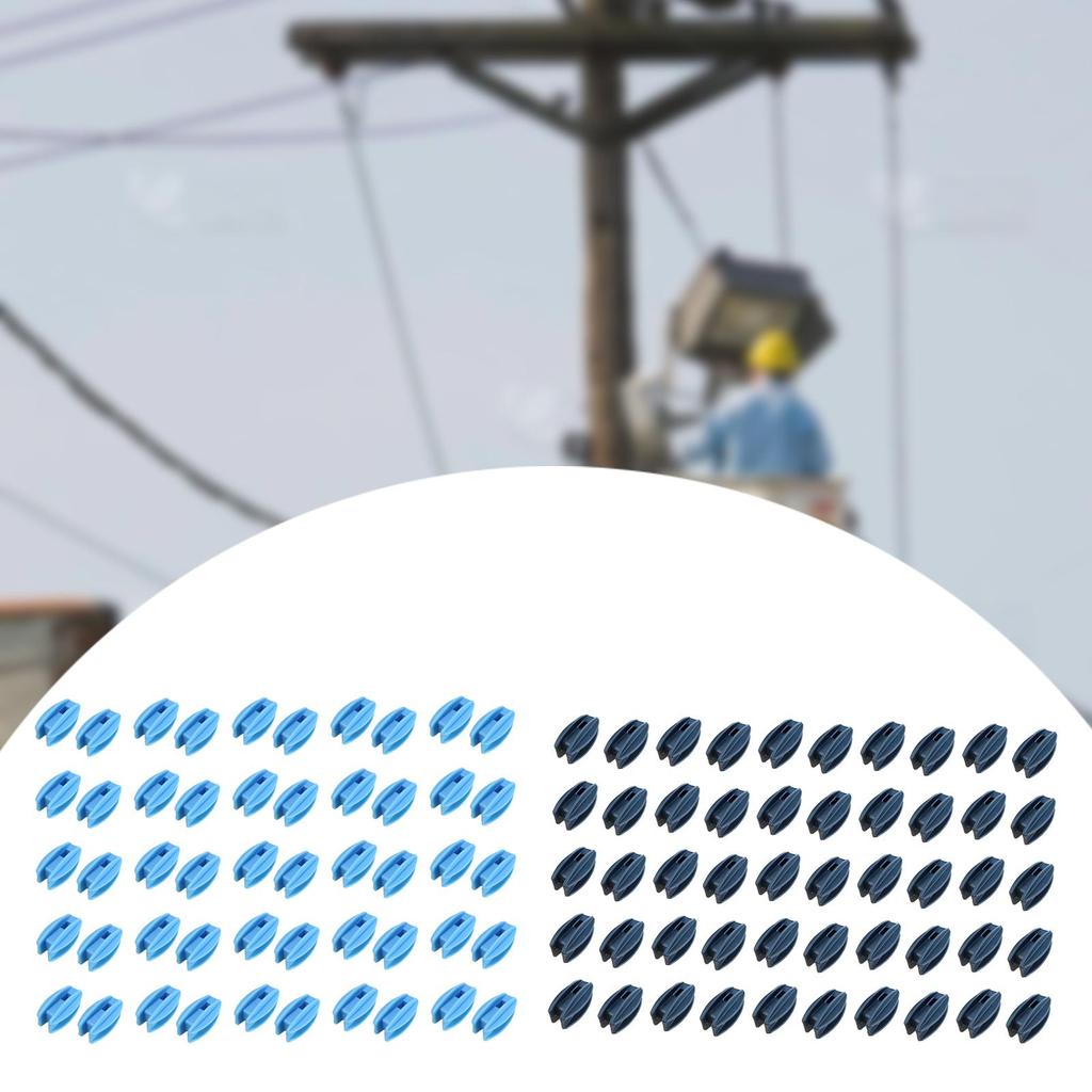 50Pcs Electric Fence Insulator Gardening Supplies Withstand Tension Easily Install Weather Resistant Post Ends Termine Fitting