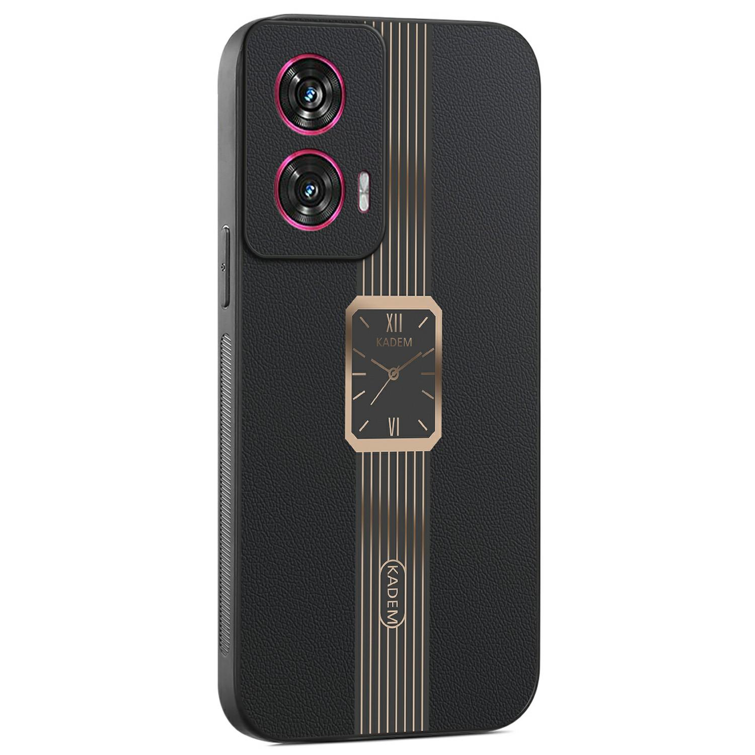 

Для Motorola Edge 50 Fusion 5G Чохол Шкіра+ТПУ+Акрил Захист від подряпин Чохол для телефону Black