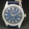 REFURBISHED VINTAGE HAND-WINDING SWISS MENS BLUE COLOR DIAL WATCH a707122-1