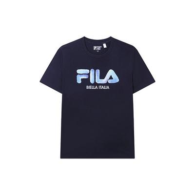 Logo Graphic Round Neck Short Sleeve T-Shirt Men Tops Legendary-Blue F11M328114FNV