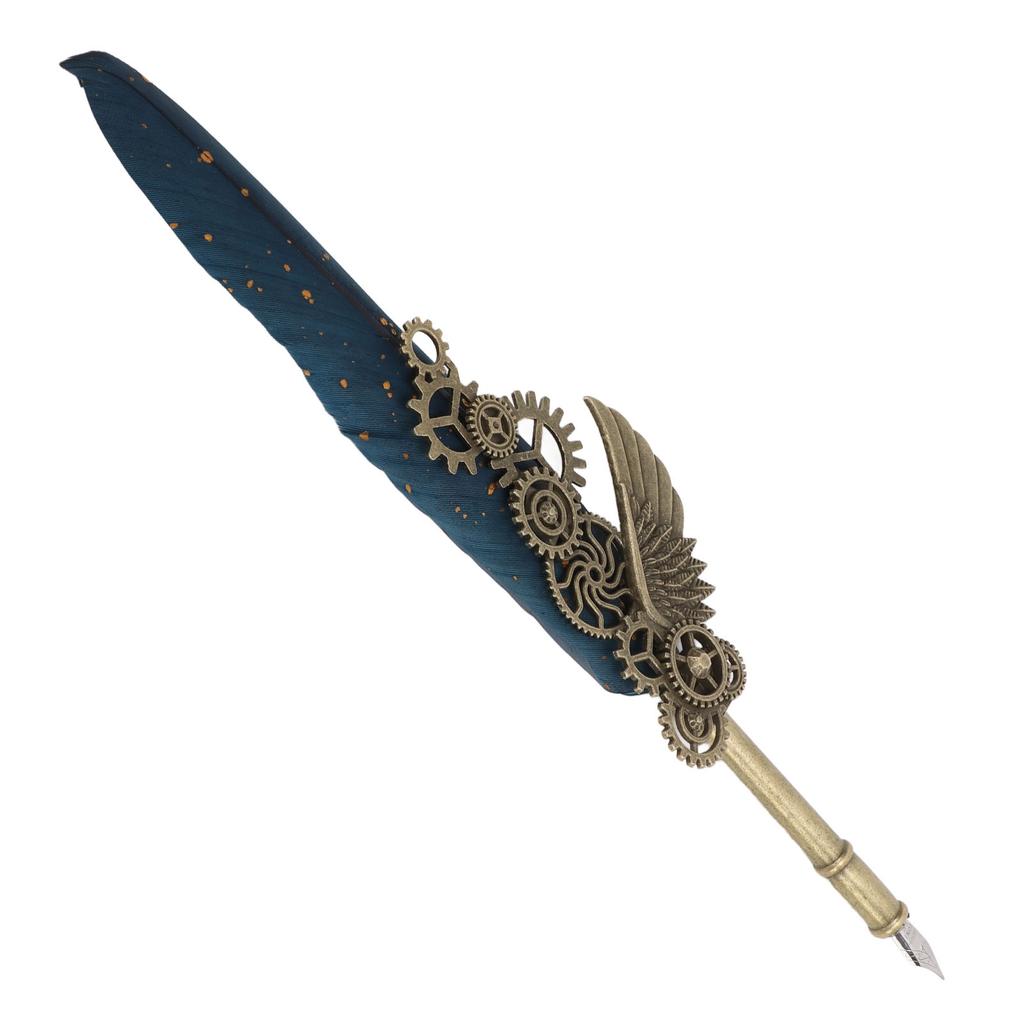 Quill Pen and Ink Set Vintage   Glossy Writting Stainless Steel Nib Wear Resistant   Delicate Texture Quill Pen