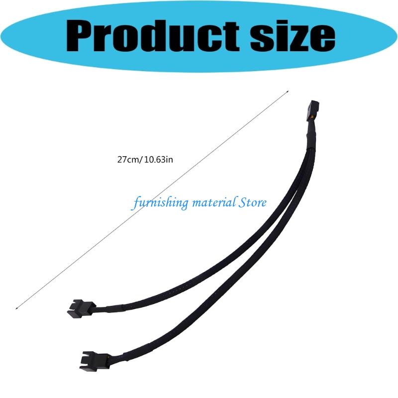 Y5GD Pwm Fan Splitters Extension Cable 3Pin Fan Extention Cables Computer Case Mainboard Power Cables Connectors Enduring