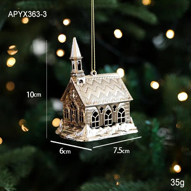

Christmas Decorations Snow House Pendant Xmas Tree Hanging Ornaments Fairy Noel 2026 Merry Christmas Decor Happy New Year 2026