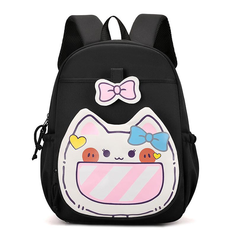 Adorable Cat Graphic Backpack For Students Featuring Large Capacity And Waterproof Nylon Fabric