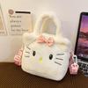 Anime Sanrio Kuromi Handbag My Melody Cinnamoroll Plush Cosmetic Bag KT Cat Travel Storage Bag Women Birthday Christmas Gifts