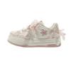 Stilvolle Damen-Sneaker Weiß Low-Top: Vielseitige Frühlingsmode mit dicken Sohlen