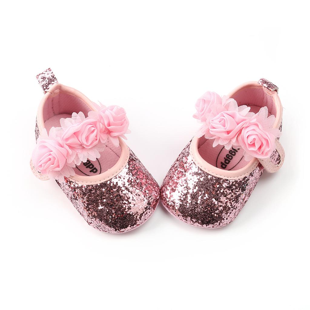 MYGGPP Bright Rose Dětské boty Boty pro princezny Boty pro batole Model s podrážkou z měkké spodní tkaniny