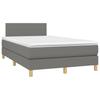 Boxspringbett mit Matratze Dunkelgrau 120 x 200 cm Stoff