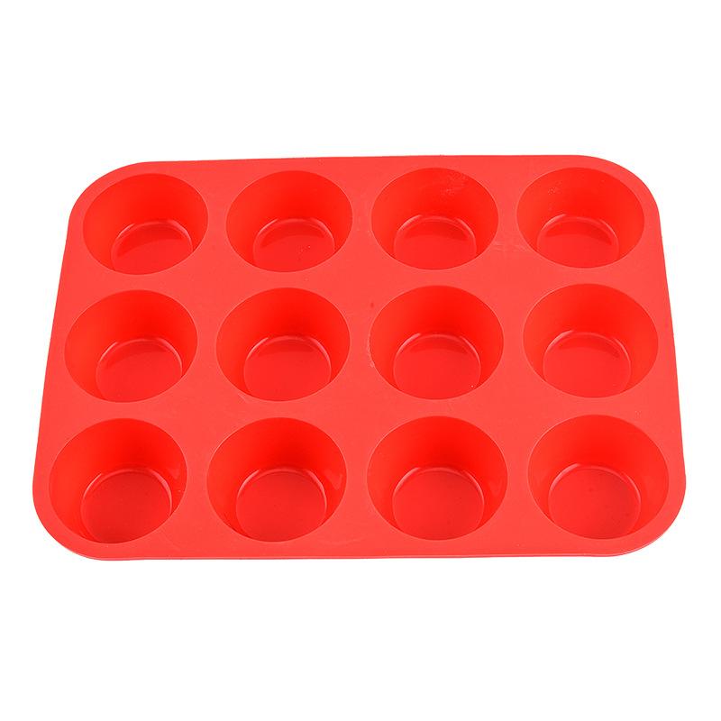 Cross-border silicone mold 12-piece cake cup DIY cake mold baking tool round muffin cupcake cup