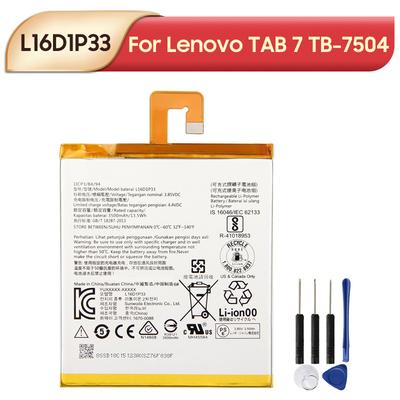 Rechargeable Lithium Battery For Lenovo TAB 7 TB-7504N TB-7504F 7504X L16D1P33 Tablet Battery 3500mAh