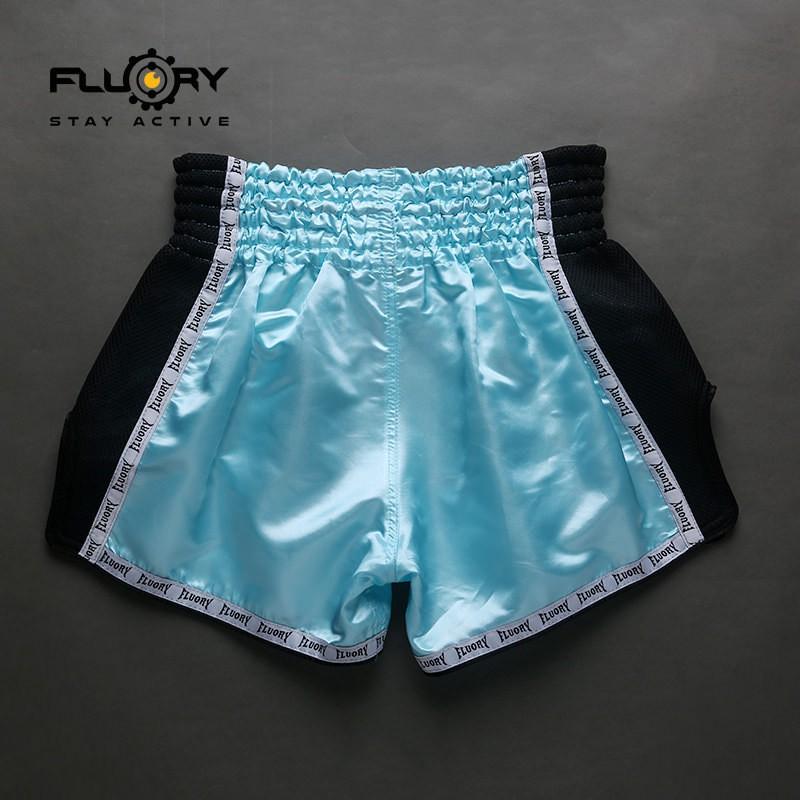 FLUORY Muay Thai Shorts Men Women Breathable Mesh Fight Boxing Sanda MMA Training