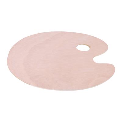 Vintage Sanatçı Oval Ahşap Palet YağlıAkrilik Boya Tepsisi Ahşap Boyama Aracı