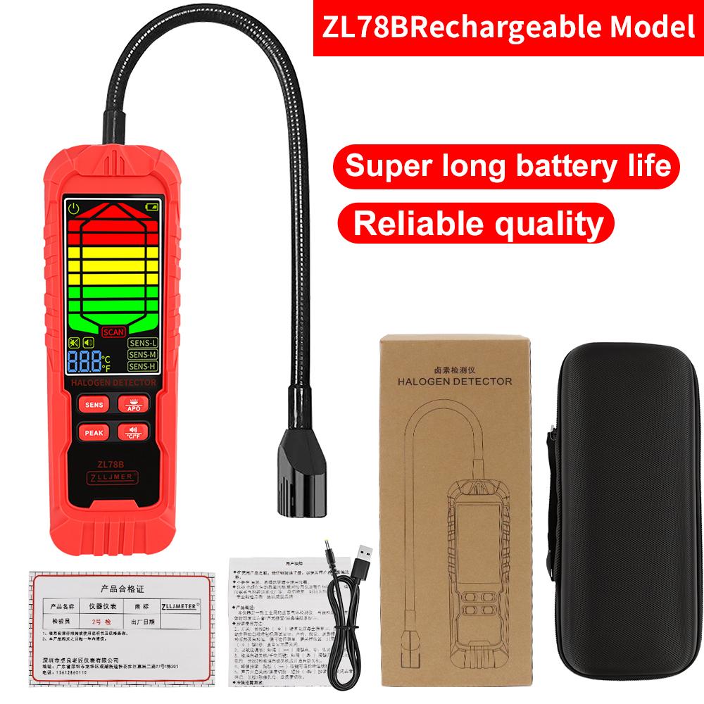 New Professional Portable Air Conditioning Leak Detector Refrigerant Halogen Tester Meter HFC HCFC CFC PFC HFO R22 R32 R134A Combustible Gas Detector