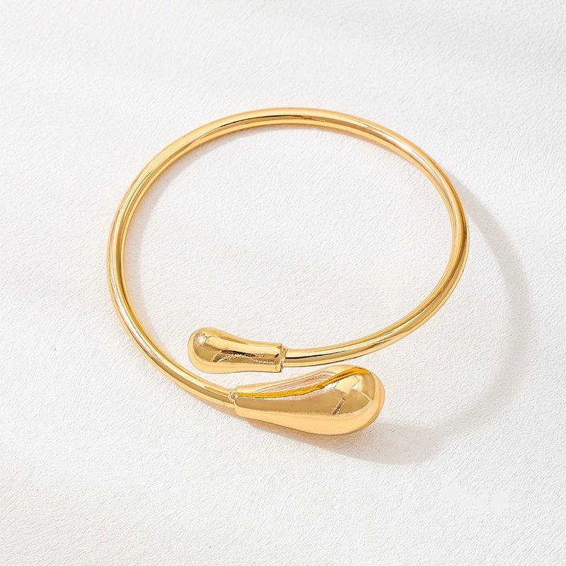 Exaggerated Alloy Water Drop Shape Metal Glossy Collar Necklace Accessories Trend Niche High Sense Spice Girl Necklace