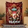 Custom Name Personalized Liverpool Football Club Print Blanket, Home Decor, Bedroom, Sofa, Camping, Couch, Gifts for Birthday Christmas
