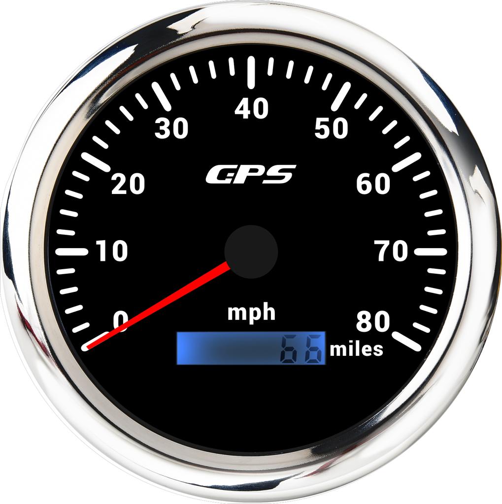 80/120/160MPH 110mm Speedometer GPS Car Odometer Tachometer 7 Color Light Digital Speed Gauge with GPS Antenna Fit Boat Marine