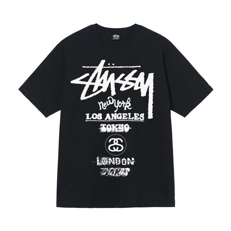 Grenzüberschreitende europäische und amerikanische Trendmarken, eine Vielzahl bedruckter Herren- und Damen-Kurzarm-T-Shirts, 220 Gramm lockere Streetwear-T-Shirts