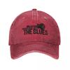 Powered By The Blues  Guitar Baseball Cap Fashionable Hood Horse Hat Hiking Hat Caps For Women Unisexs
