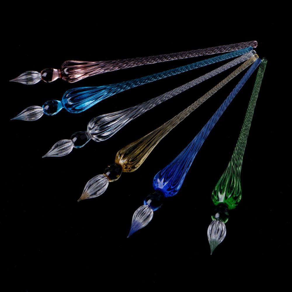 Stationery Filling Ink Calligraphy Vintage Handmade Fountain Pens Crystal Dipping Pen Glass Dip Pen