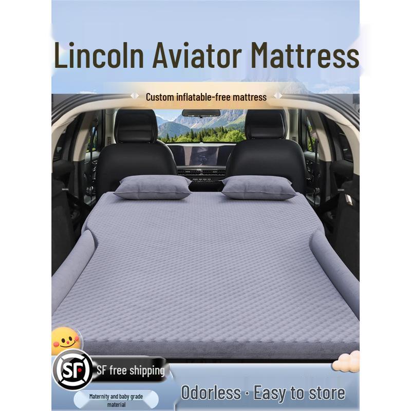 Lincoln Adventure Inflatable Car Bed: Trunk & Rear Seat Sleeping Pad for Car Mattress