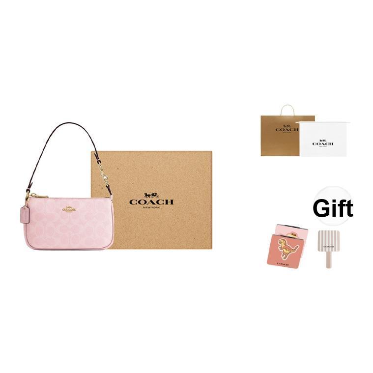 Coach Nolita 19 Classic Logo Metal Hardware Faux Leather Shoulder Bag Small Women Shoulder Bag Blush CW426-IMPO