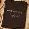 Compost King Funny Gardening Tshirt, Gardening Shirt, Cottagecore Clothing, Plant Lovers Gift, Nature Gift, Nature Gifts, Cottagecore