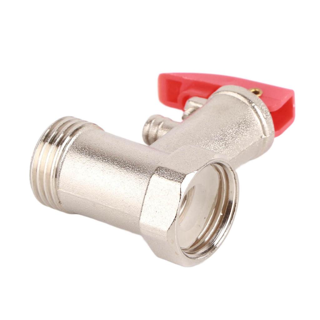 1Pc Safety Valve Water Heater Pressure Relief Check Brass Nickel Plated 0.9MPa G1 2in