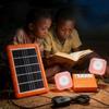Portable Slim Solar Power Generator with USB Charging LED Flood Lights for Hiking Fishing Patio Lighting