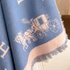 Scarf Women'S Letter Large Square Scarf Premium Thickened Warm Outer Cloak High-End Gift Shawl
