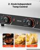 VEVOR 2-Temp Knob Chocolate Melting Machine, 2 Tanks 8.2 Kg Choc Melter, 1600W Power, Independent Temp Control, Water Bath Heat System