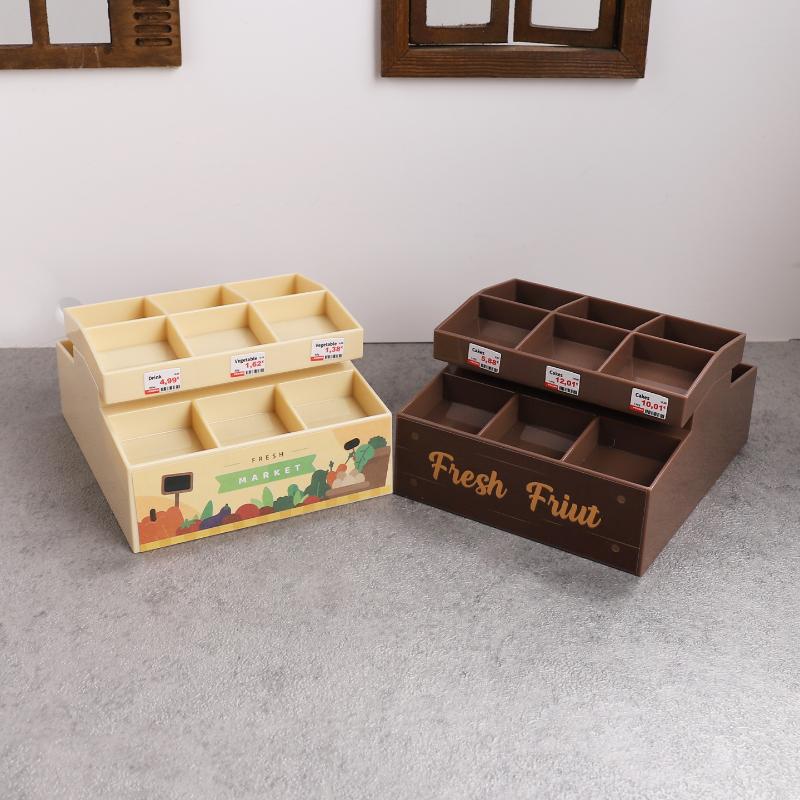 1/12 Bebek Evi Simülasyon Süpermarket Teşhir Standı Meyve Sebze Rafı Modeli Bebek Evi Mobilyaları Dekor Bebek Evi Aksesuarları