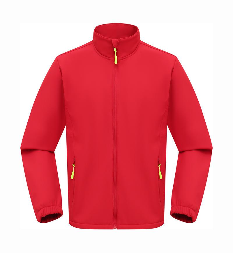 Fleece-Lined Softshell Waterproof Hiking Jacket - Thick Stand Collar Hoodie for Outdoor Use S