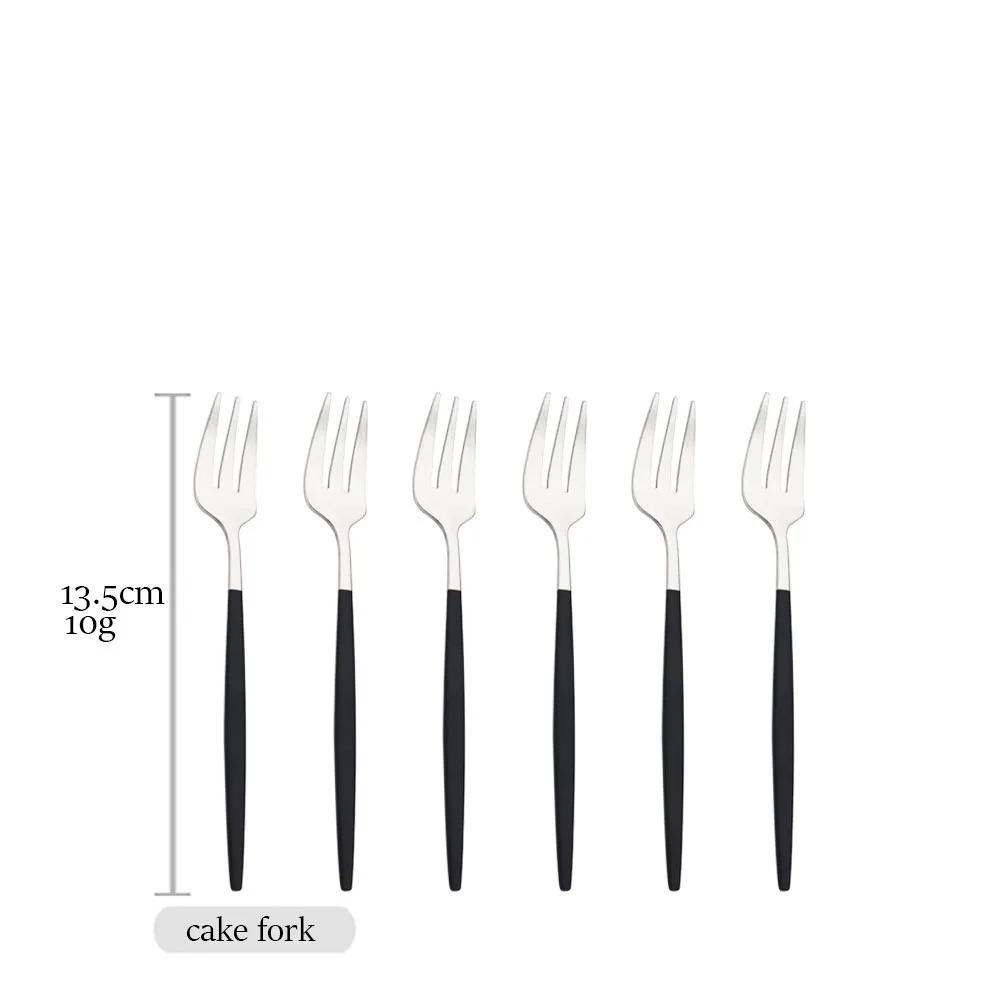 

Набор столовой посуды из 5/6/30 предметов, черно-серебристый, набор столовых приборов из нержавеющей стали, кухонный набор для ужина, западный нож, вилка, ложка, набор столовых приборов