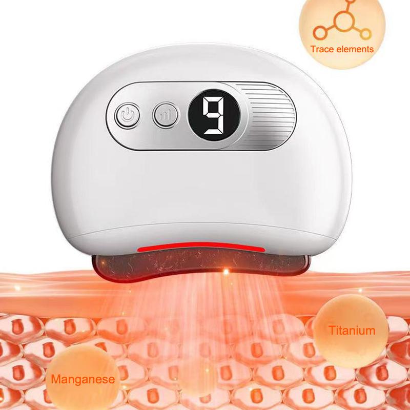 Usb Electric Guasha Massager Stone Heating Vibration Scraping Board Neck Back Massage Face Skin Gua Sha Facial Lifting Tools