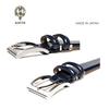[KIETH] Keith Men's Business Belt, Cordovan-style Cowhide Leather, Navy, 30mm Width, Adjustable Size, Made in Japan, KE21327-29