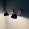 Mosiężna lampa wisząca Diabolo Sputnik z połowy wieku z włoskiego mosiądzu, zestaw 2 sztuk