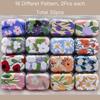 Mini Flower Tin Trinket Jewelry Organizer Storage Box Decorative Boxes Small Metal Tins with Hinged Lids Portable Box Containers