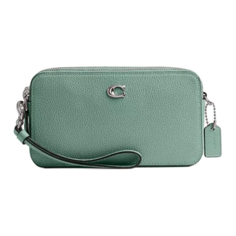 Coach Kira Leather Shoulder Bag, Crossbody Bag Small Women's Green CH819-LHAQM