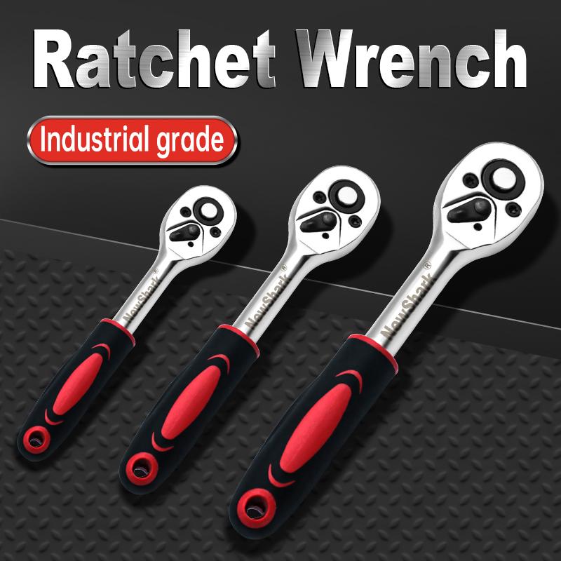 Manico a cricchetto, Set di cricchetti professionali per impieghi gravosi, Reversibile a sgancio rapido, Costruzione premium in acciaio al cromo vanadio