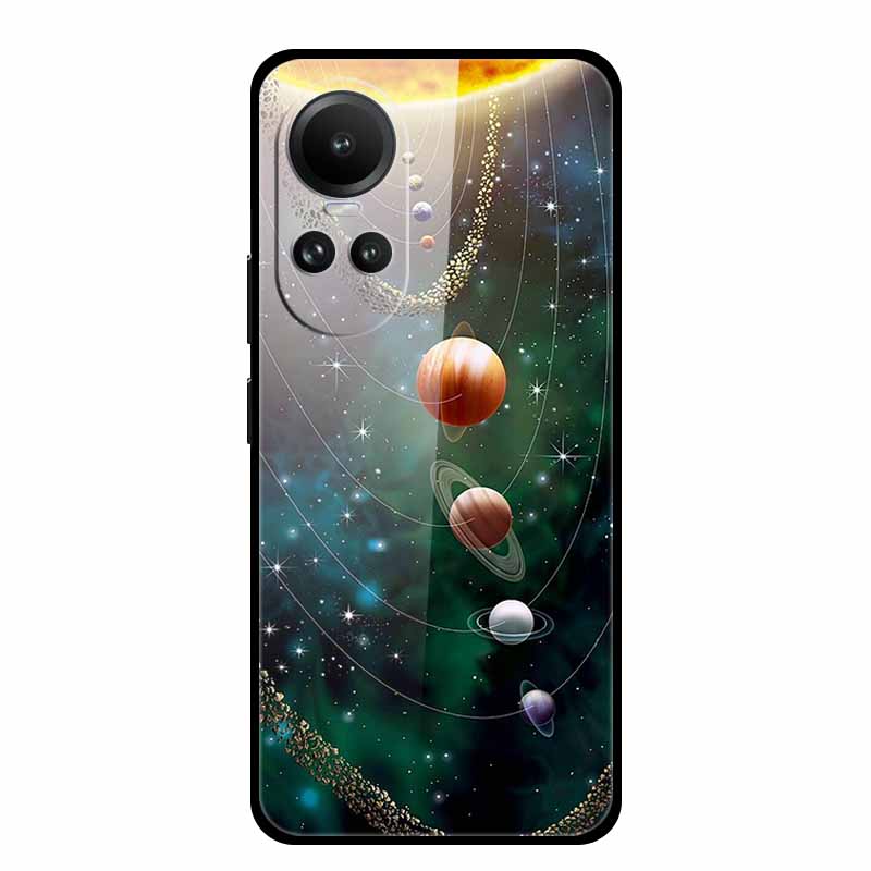 Tempered Glass Case For Oppo Reno10 Pro Cover Reno 10 5G Fashion Hard Back Cover for Oppo Reno 10 Pro 5G Reno105G Case Lion Capa
